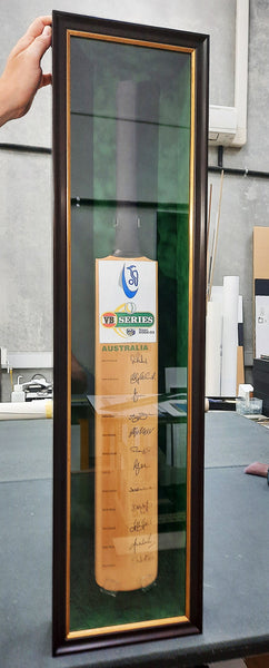 Framed Cricket Bat Memorabilia Display: A Premium Custom Framing Showcase