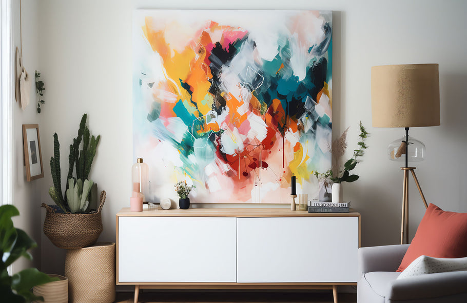 How to hang canvas art without frame